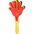 Branded Promotional PLASTIC HAND CLAPPER NOISEMAKER in Black, Yellow & Red Noise Maker From Concept Incentives.