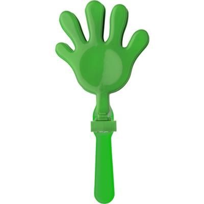 Branded Promotional PLASTIC HAND CLAPPER NOISEMAKER in Pale Green Noise Maker From Concept Incentives.