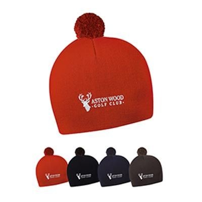 Branded Promotional BOBBLE BEANIE Hat From Concept Incentives.