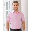 Branded Promotional RUSSELL COLLECTION MENS SHORT SLEEVE TAILORED ULTIMATE NON-IRON SHIRT Shirt From Concept Incentives.