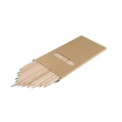 Branded Promotional COLOUR WOOD PENCIL SET LARGE in Recyclable Box Pencil From Concept Incentives.