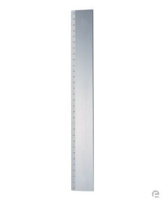Branded Promotional METAL RULER in Silver Ruler From Concept Incentives.