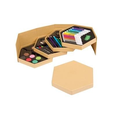 Branded Promotional PASTEL MARKERS & PENCIL CASE Painting Set From Concept Incentives.