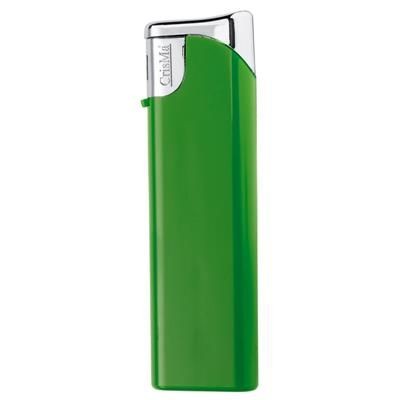 Branded Promotional ELECTRONIC PLASTIC LIGHTER in Green Lighter From Concept Incentives.