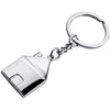 Branded Promotional METAL HOUSE KEYRING in Silver Keyring From Concept Incentives.