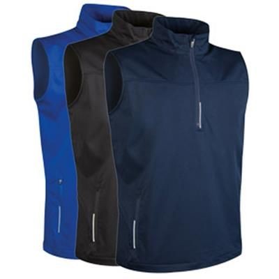 Branded Promotional GLENMUIR MENS WATER REPLLENT ZIP NECK PERFORMANCE SLEEVELESS WINDSHIRT Jacket From Concept Incentives.
