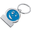 Branded Promotional SMILEY KEYRING in Blue Keyring From Concept Incentives.