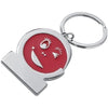 Branded Promotional SMILEY KEYRING in Red Keyring From Concept Incentives.