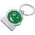 Branded Promotional SMILEY KEYRING in Green Keyring From Concept Incentives.