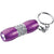 Branded Promotional ALUMINIUM METAL MINI LED TORCH KEYRING with Gem Stones in Violet Torch From Concept Incentives.