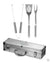 Branded Promotional THREE PIECE BBQ TOOL SET in Silver BBQ From Concept Incentives.