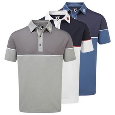 Branded Promotional FOOTJOY COLOUR CUBE BLOCK STRETCH PIQUE Polo Shirt From Concept Incentives.