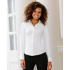 Branded Promotional RUSSELL COLLECTION LADIES LONG SLEEVE SHIRT STRETCH TOP Ladies Top From Concept Incentives.