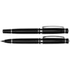 Branded Promotional ALUMINIUM METAL PEN SET in Black & Silver Pen Set From Concept Incentives.