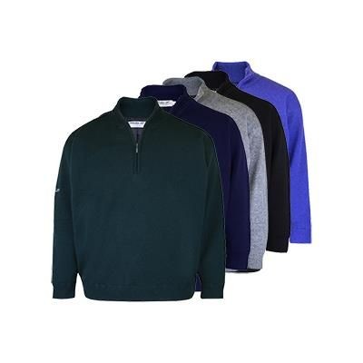 Branded Promotional PQ LAMBS WOOL LINED 1-2 ZIP NECK GOLF SWEATER Jumper From Concept Incentives.