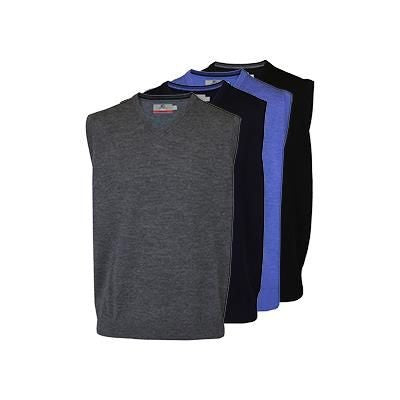 Branded Promotional PQ LAMBS WOOL V NECK SLIP OVER GOLF SWEATER Jumper From Concept Incentives.