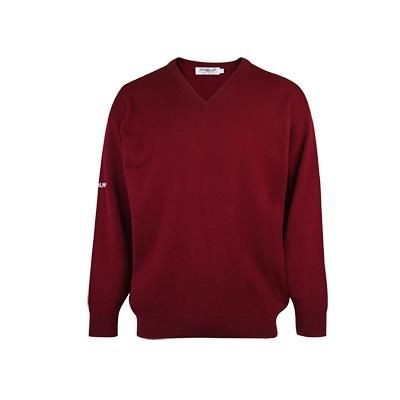 Branded Promotional PQ MERINO V NECK GOLF SWEATER Jumper From Concept Incentives.