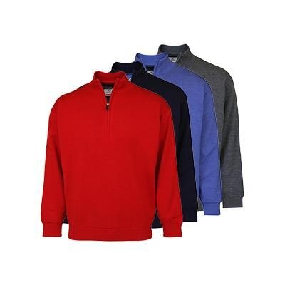 Branded Promotional PQ MERINO LINED 1-2 ZIP NECK GOLF SWEATER Jumper From Concept Incentives.