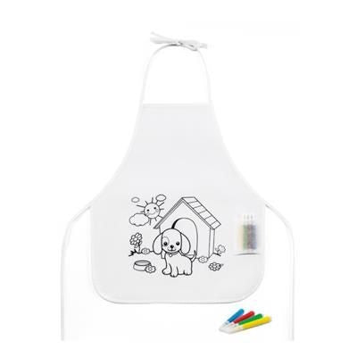 Branded Promotional CHILDRENS COLOURING APRON Apron From Concept Incentives.