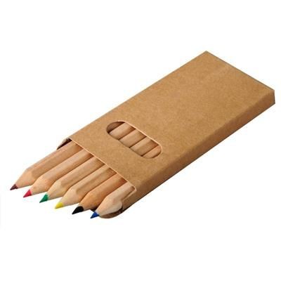 Branded Promotional 6 PIECE 9CM PENCIL SET Pencil From Concept Incentives.