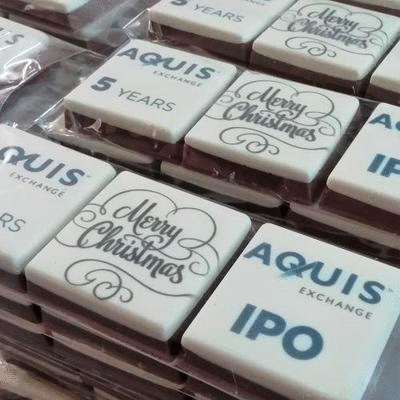 Branded Promotional LOGO CHOCOLATE SQUARE Chocolate From Concept Incentives.