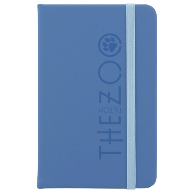 Branded Promotional ABBEY MINI NOTE BOOK in Cyan Jotter From Concept Incentives.