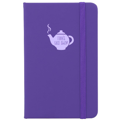 Branded Promotional ABBEY MINI NOTE BOOK in Purple Jotter From Concept Incentives.