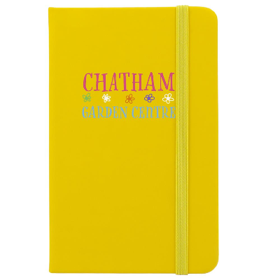 Branded Promotional ABBEY MINI NOTE BOOK in Yellow Jotter From Concept Incentives.