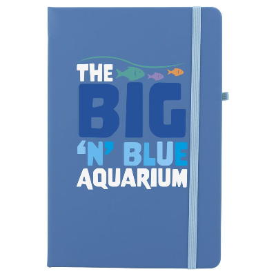 Branded Promotional ABBEY NOTE BOOK in Blue Jotter From Concept Incentives.