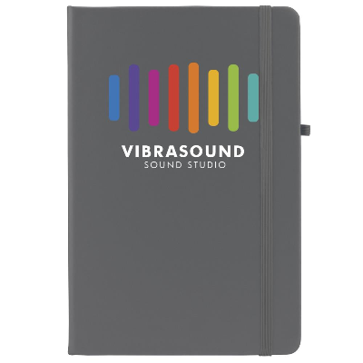 Branded Promotional ABBEY NOTE BOOK in Grey Jotter From Concept Incentives.