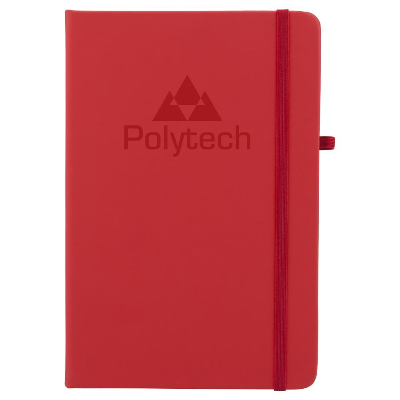 Branded Promotional ABBEY NOTE BOOK in Red Jotter From Concept Incentives.