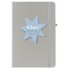 Branded Promotional ABBEY NOTE BOOK in Silver Jotter From Concept Incentives.