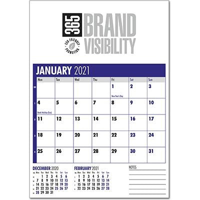 Branded Promotional JOTTA NOTE PAD PLANNER in Blue & Black Calendar From Concept Incentives.