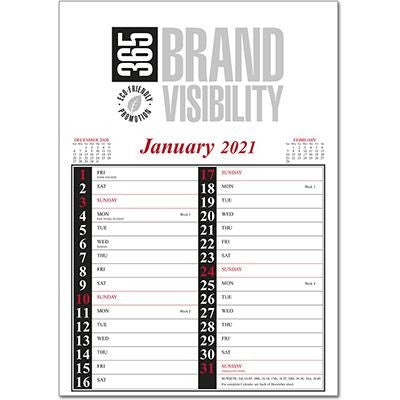 Branded Promotional MEMO NOTE PAD PLANNER in Red & Black Calendar From Concept Incentives.