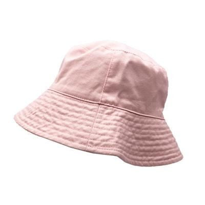 Branded Promotional 100% WASHED CHINO COTTON BUCKET HAT in Pink Hat From Concept Incentives.