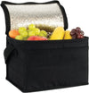Branded Promotional MARDEN 6 CAN COTTON COOL BAG in Black Bag From Concept Incentives.