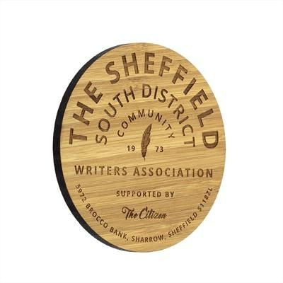 Branded Promotional CARAMEL FINISH BAMBOO COASTER Coaster From Concept Incentives.