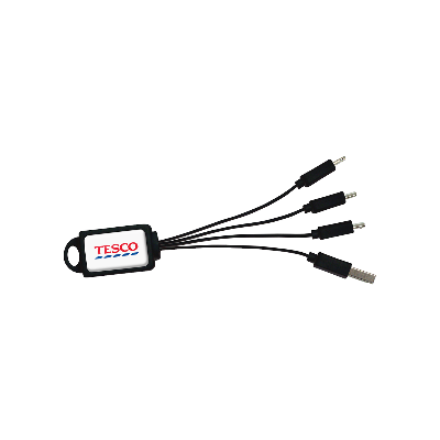 Branded Promotional POWERLINK MULTI CABLE in Black from Concept Incentives