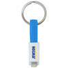 Branded Promotional 2-IN-1 KEYRING CHARGER CABLE in Blue Cable From Concept Incentives.