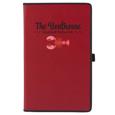 Branded Promotional BORDER NOTE BOOK in Red from Concept Incentives