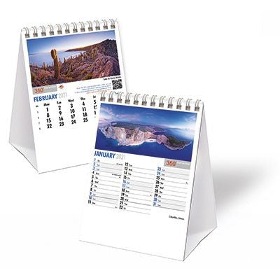 Branded Promotional 360INTERACTIVE MINI DESK CALENDAR Calendar From Concept Incentives.