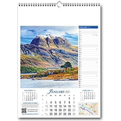 Branded Promotional BONNIE SCOTLAND WALL CALENDAR Calendar From Concept Incentives.