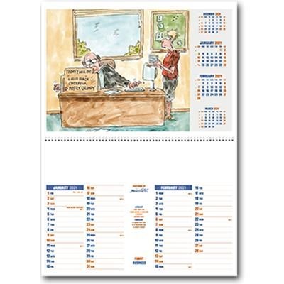 Branded Promotional FUNNY BUSINESS CENTRAL SPIRAL WALL CALENDAR Calendar From Concept Incentives.