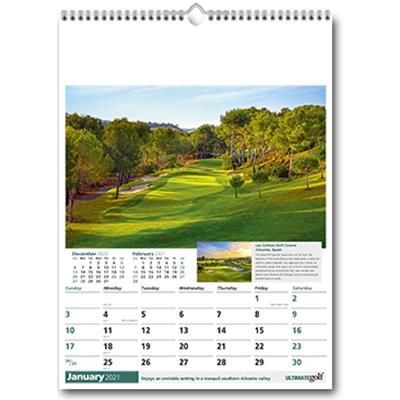 Branded Promotional ULTIMATE GOLF WALL CALENDAR Calendar From Concept Incentives.