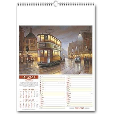 Branded Promotional TIMES PAST WALL CALENDAR Calendar From Concept Incentives.