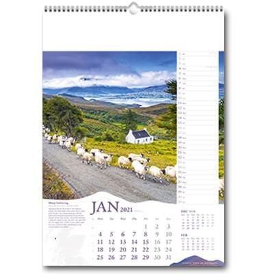 Branded Promotional SCENIC TOUR OF SCOTLAND WALL CALENDAR Calendar From Concept Incentives.