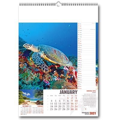 Branded Promotional ENDANGERED SPECIES WALL CALENDAR Calendar From Concept Incentives.