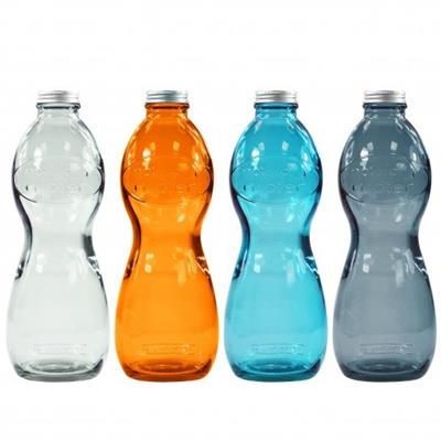 Branded Promotional AQUA GLOUGLOU RECYCLED GLASS BOTTLE - 1 L  From Concept Incentives.