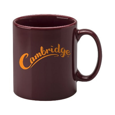 Branded Promotional CAMBRIDGE MUG in Cranberry Mug From Concept Incentives.