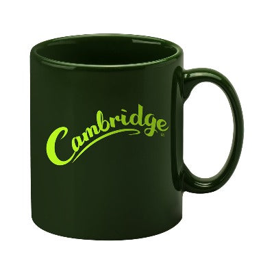 Branded Promotional CAMBRIDGE MUG in Green Mug From Concept Incentives.